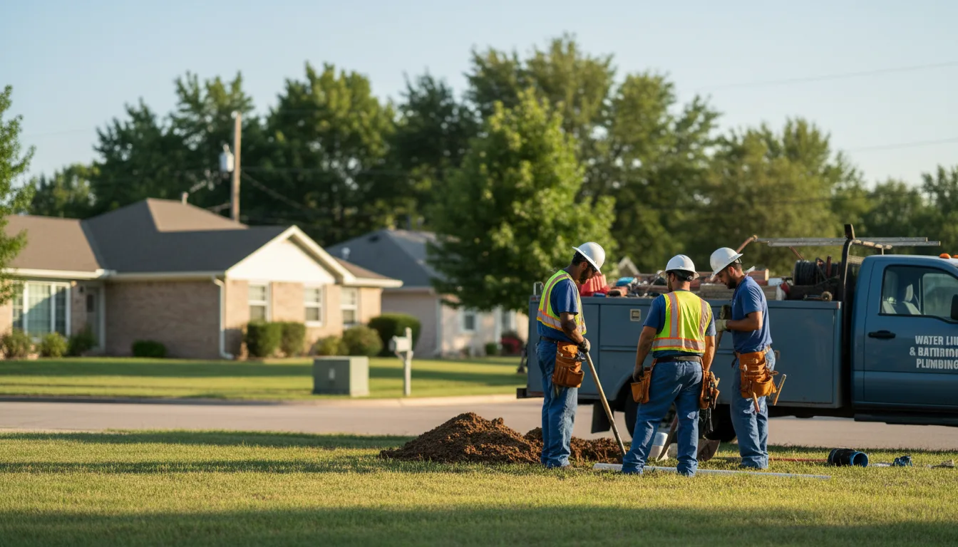 Residential water line and bathroom plumbing service in Gail, TX
